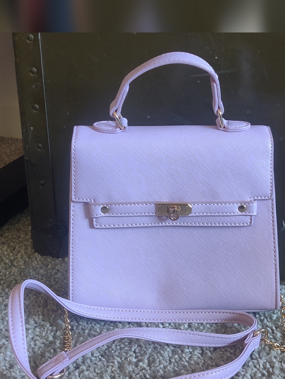 Lavender Small Satchel Crossbody Handbag
